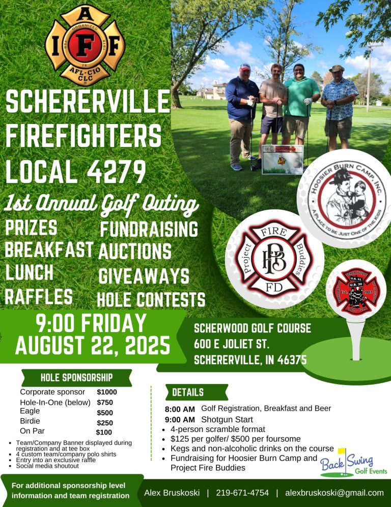 Schererville FF Golf outing flyer